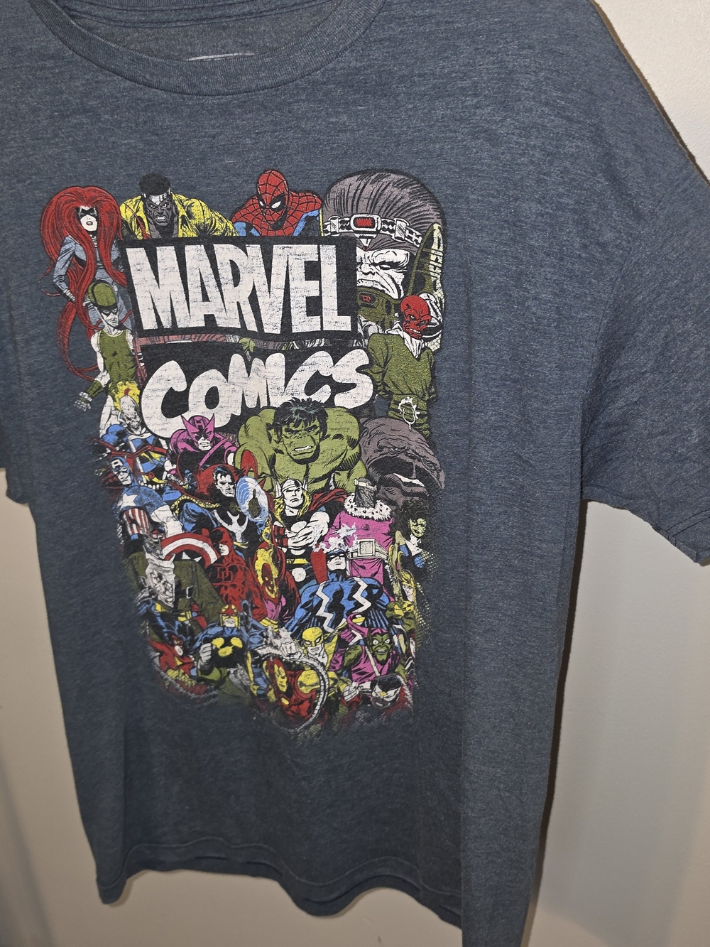 Marvel Comics Graphic Tee for Men - Heather Blue